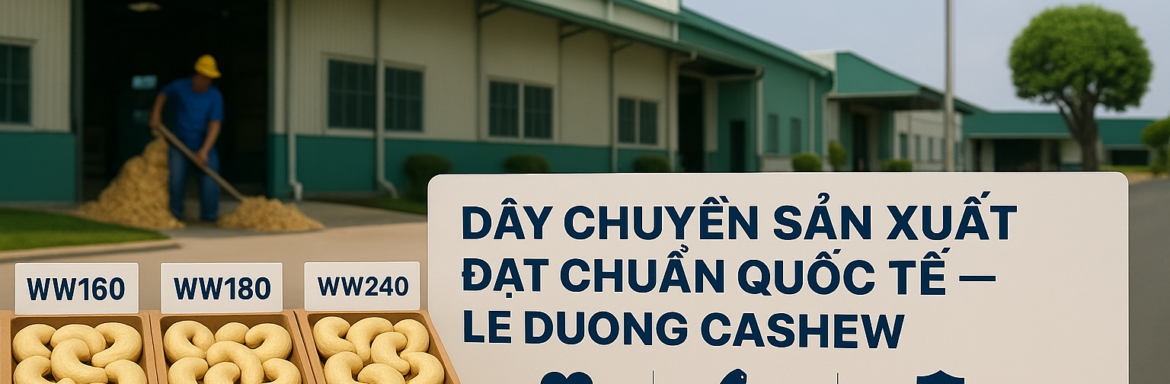 Nhà máy sản xuất hạt điều đạt chuẩn quốc tế của Lê Dương