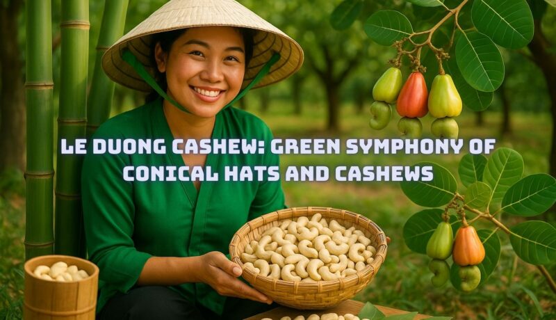 Le Duong Cashew Green Symphony of Conical Hats and Cashews