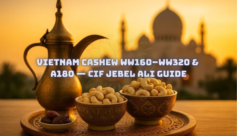 Vietnam Cashew WW160–WW320 & A180 — CIF Jebel Ali Guide