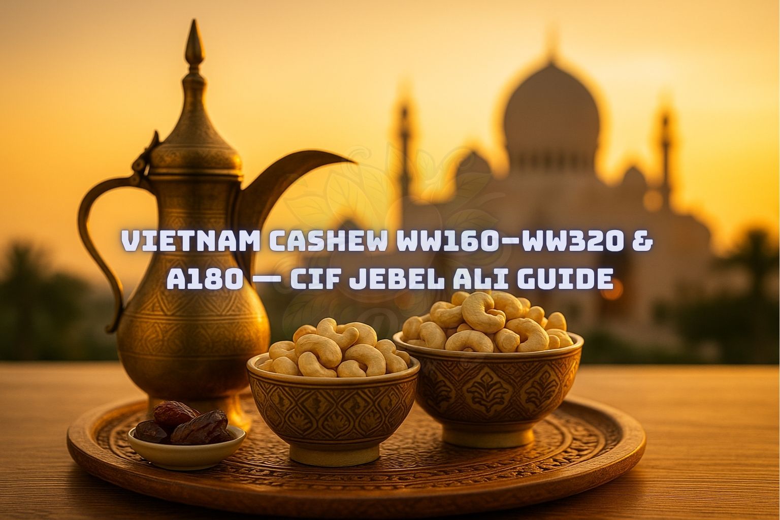 Vietnam Cashew WW160–WW320 & A180 — CIF Jebel Ali Guide