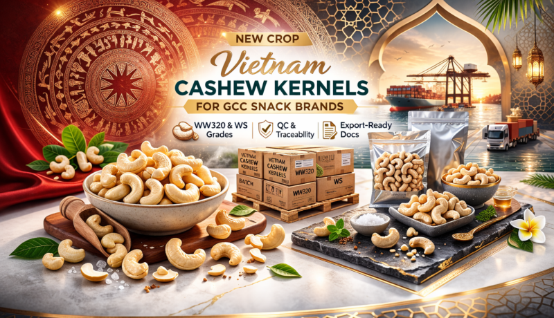 Vietnam Cashew Kernels Supplier for GCC Halal Snacks