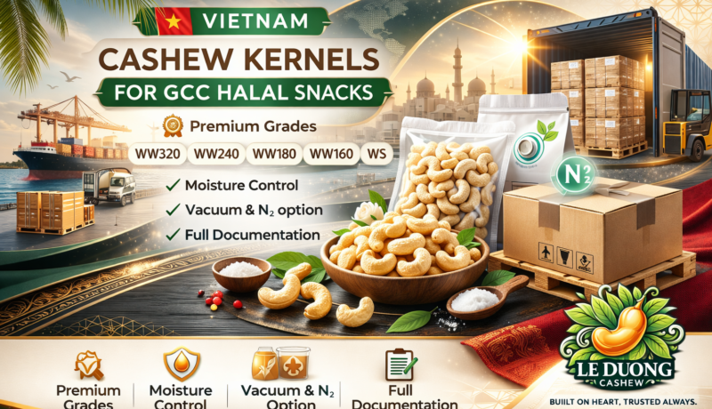 Vietnam Cashew Kernels Supplier for GCC Halal Snacks