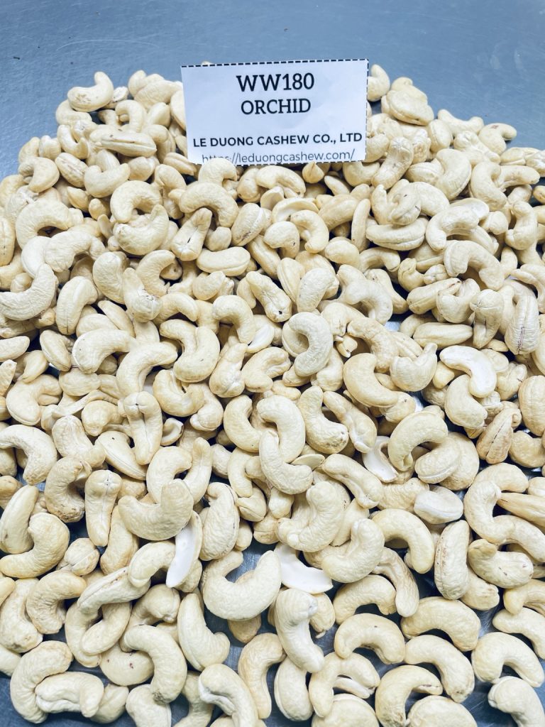 WW180 Orchid whole white cashew kernels