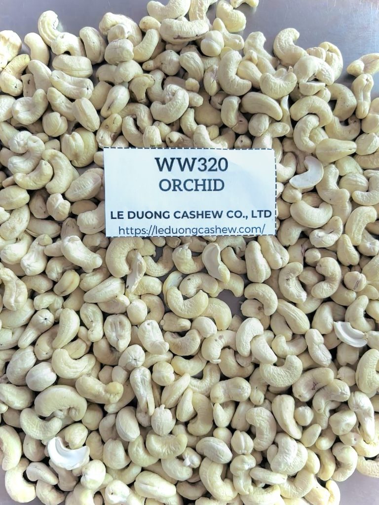 WW320 Orchid whole white cashew kernels